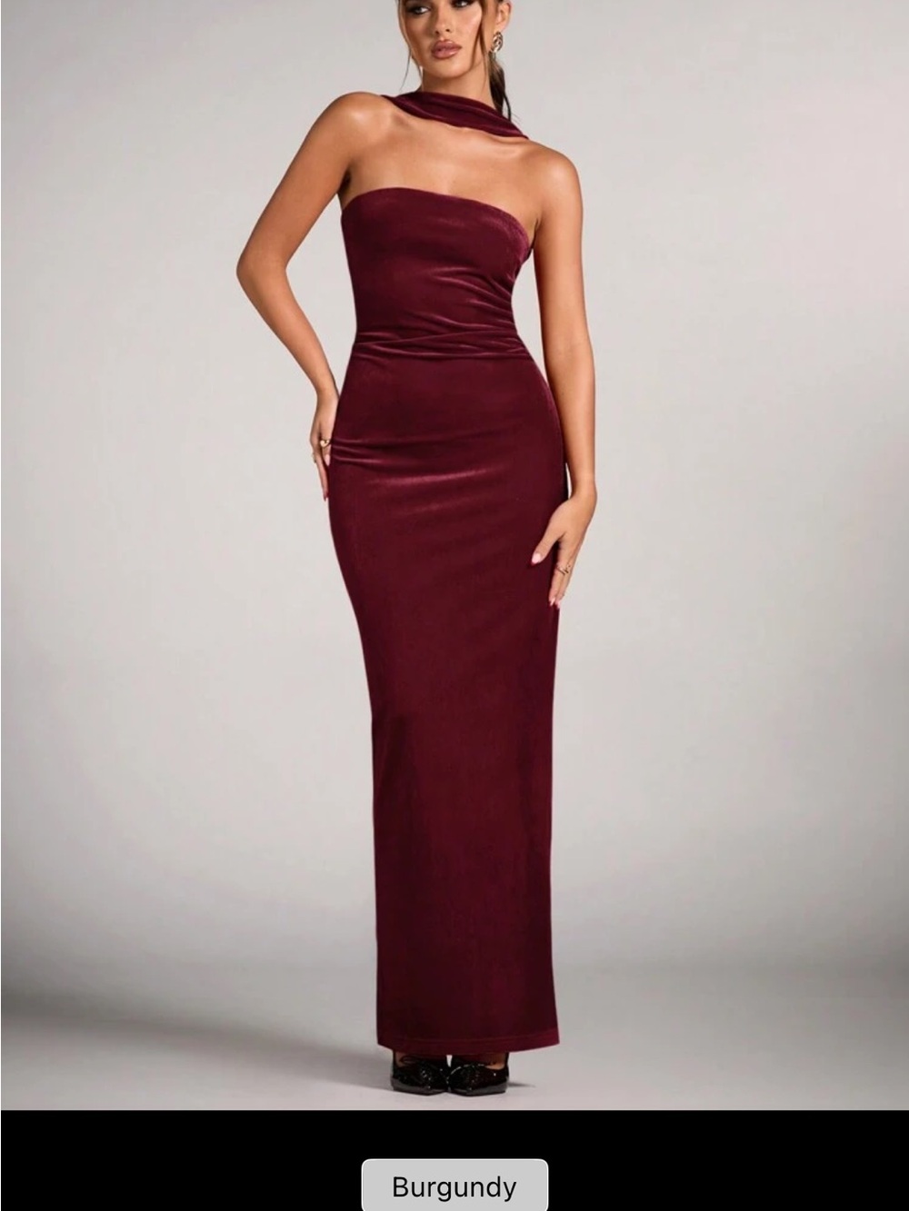 Velvet Burgundy Gown